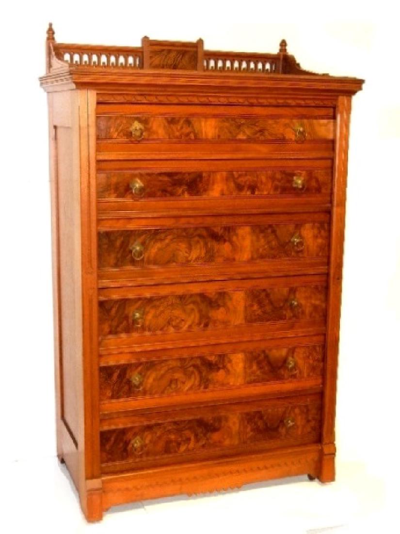 Victorian Walnut Side Lock Gentlemen's Chest (1 of 6)
