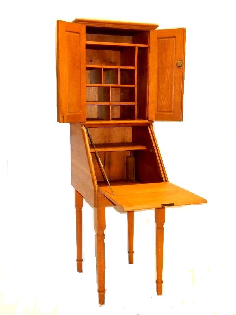 Unusual Narrow Size Oak Plantation Desk (1 of 4)