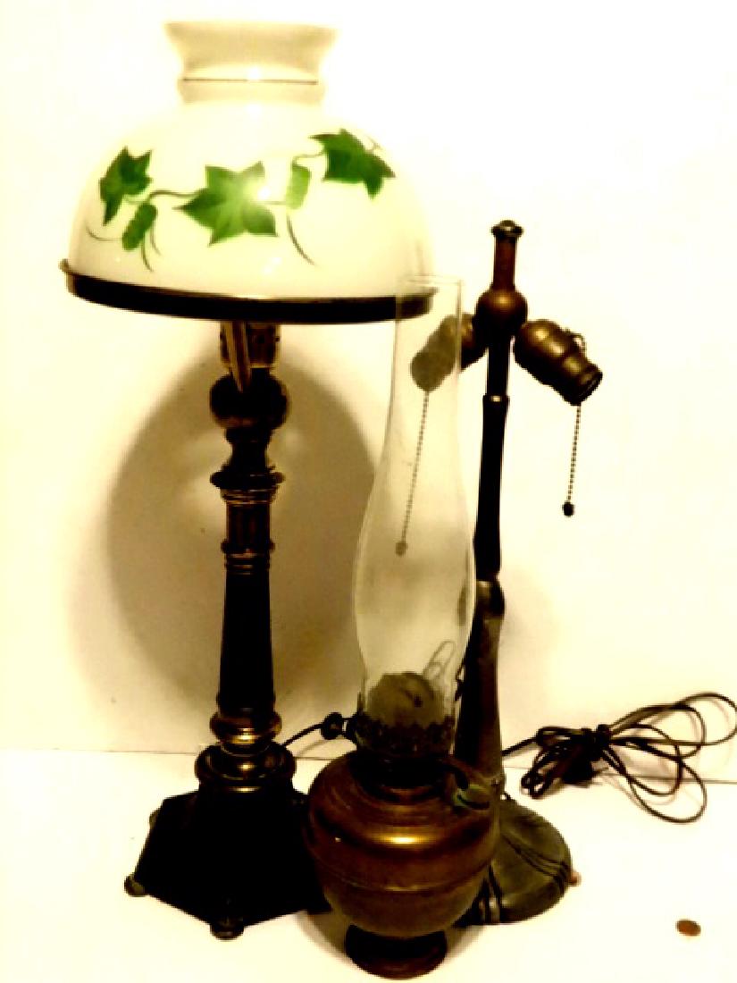 Vintage Lamp, Lamp Base And Brass Oil Lamp (1 of 9)