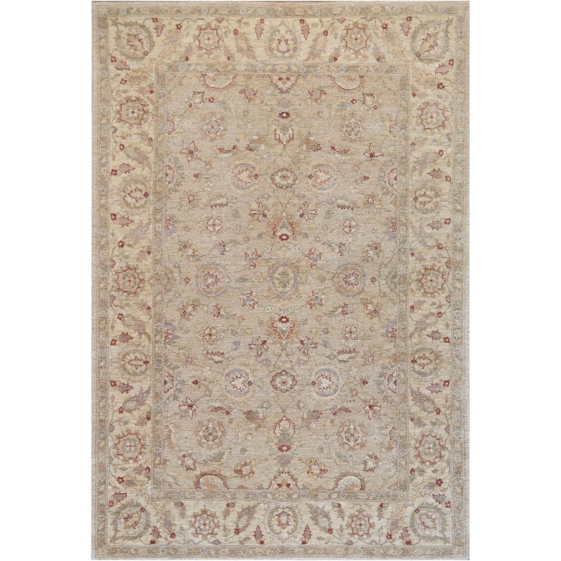 Mansour Handwoven Agra Rug - 6' X 8'10": Crafted by master weavers in Pakistan, this high quality beautiful rug features a wonderful design and a masterful color combination. 100% natural wool pile. Brand new.