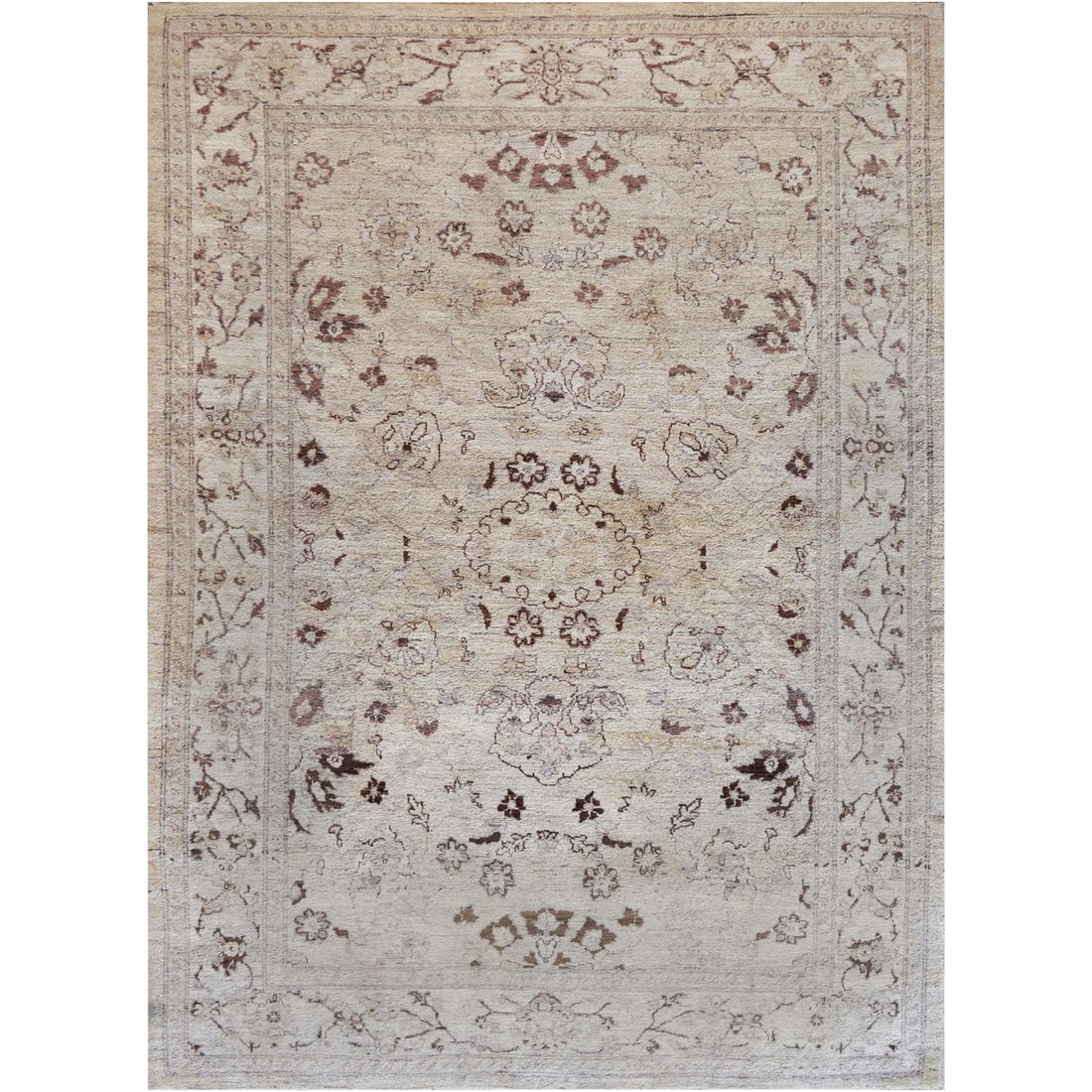 Mansour Handwoven Agra Rug - 6' X 8'4": This Beautiful high quality rug from Pakistan features the classic Agra design and a masterful color combination. 100% natural wool pile. Brand new.