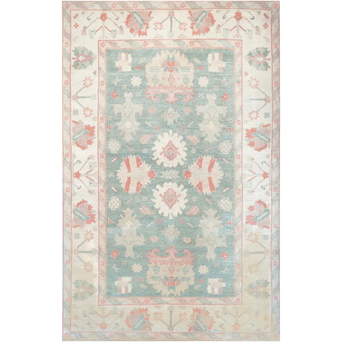 Mansour Turkish Handwoven Oushak Rug - 6' X 9' (1 of 3)