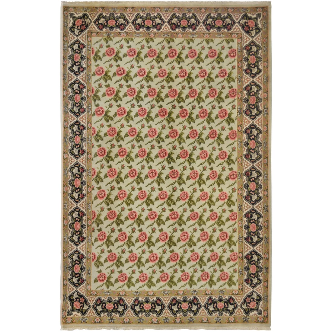 Mansour Original Handmade Persian Mashad Rug - 5?9? × 7?10?: Authentic handwoven Persian Mashad rug from Iran. Artfully crafted and designed and made of 100% fine natural Persian wool, this long lasting rug is perfect for that special area in your home.