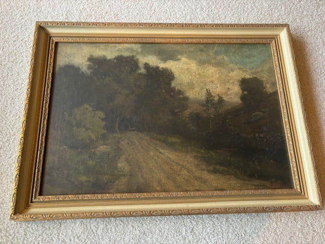 Benjamin Wyatt Stillwell, (1831-1914) Oil on Canvas, Rich Landscape Signed, 1896 (1 of 4)