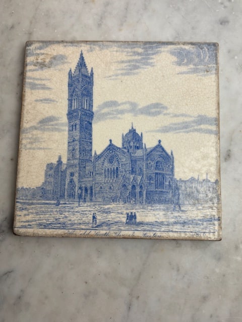 The Old South Church, Boston, Antique Blue & White Tile (1 of 3)
