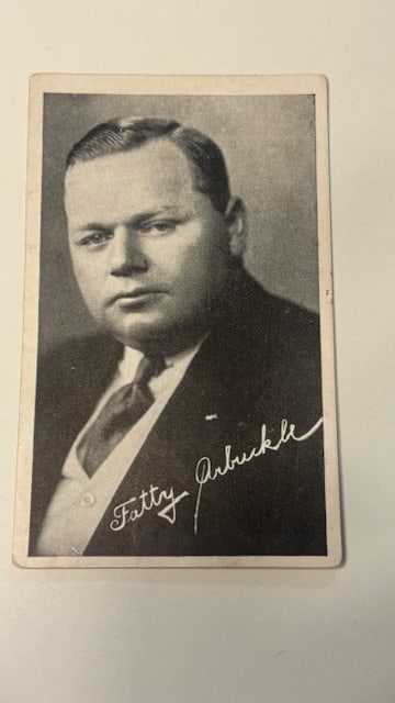 Silent Movie Film Star Fatty Arbuckle Trading Card, Item from Morehouse Baking Co., Betsy Ross Bread (1 of 2)