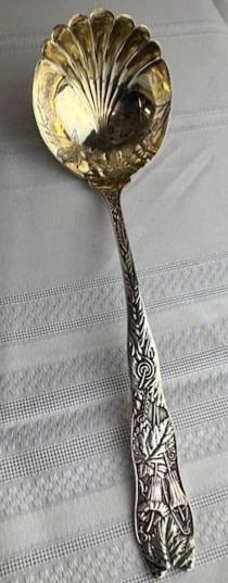 Sterling Serving Ladle Spoon "R M & S" (1 of 2)