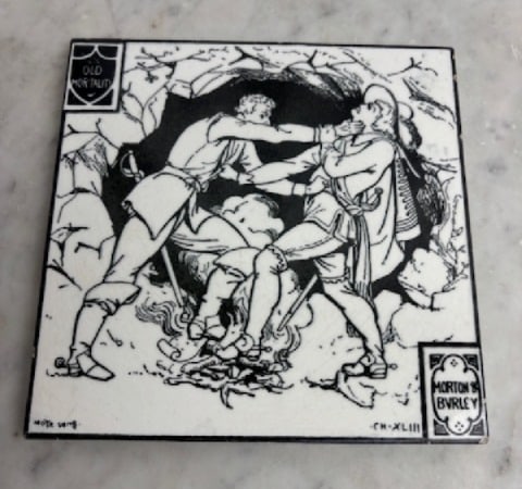 Moyr Smith JEANIE & THE QUEEN Minton's Art Tile, Stoke-on-Trent (1 of 2)