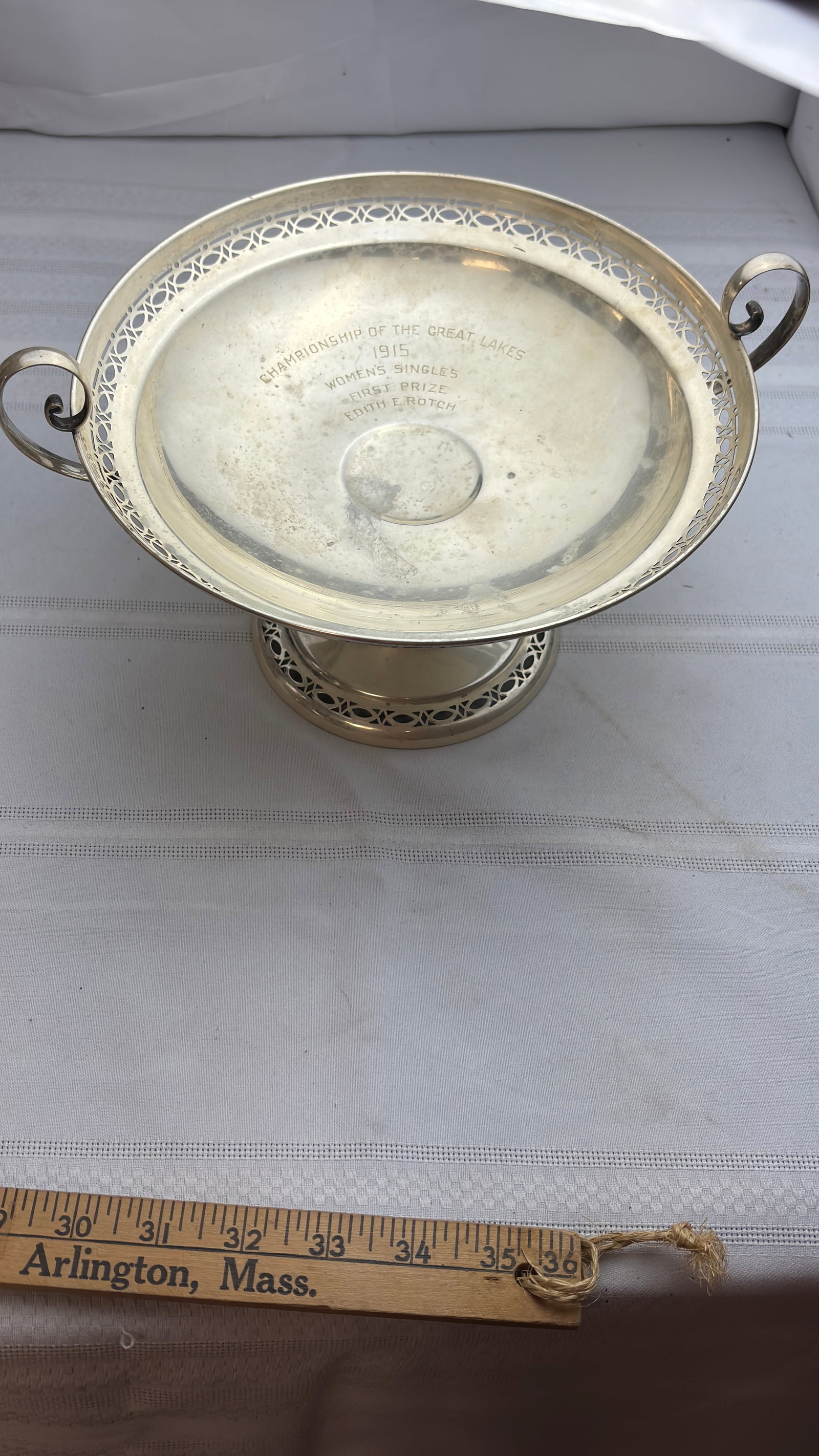 Sterling Siver 1915 Trophy Bowl - "Championship of the Great Lakes" Edith E. Rotch (1 of 4)