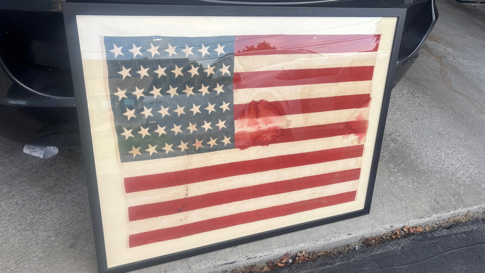 "The Flag that Never Flew" - original 39th American Flag - Framed Under Glass, w "Dancing Stars" (1 of 8)