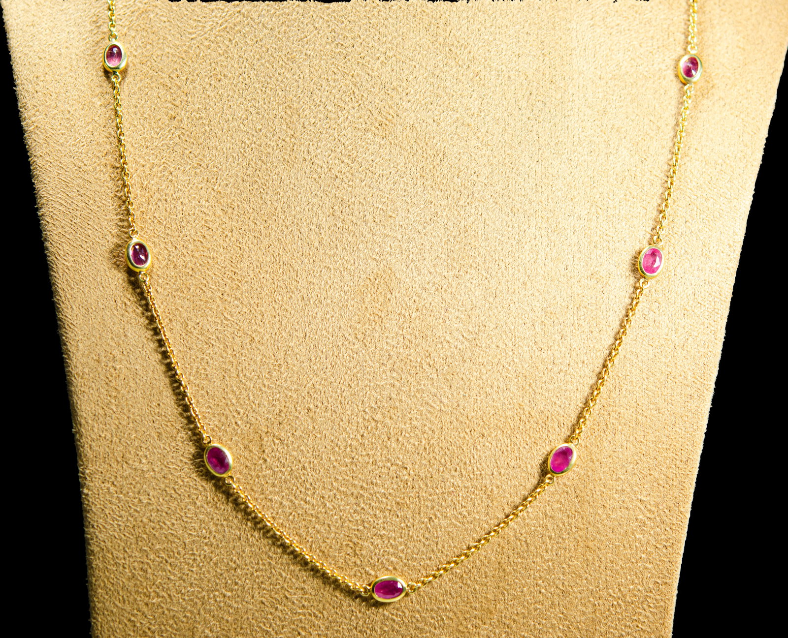 18K Gold-Plated 925 Silver Ruby Chain (1 of 2)