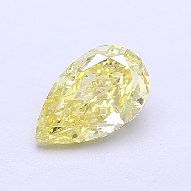 0.75 Lab Grown Diamond FANCY INTENSE YELLOW PEAR Shape (1 of 1)