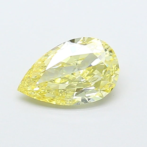 0.8 Lab Grown Diamond FANCY INTENSE YELLOW PEAR Shape: A captivating a 0.80 ct lab-grown diamond in Fancy Intense Yellow, cut with a graceful teardrop profile. An excellent pick for a pendant, this stone delivers rich color depth with strong visual presen