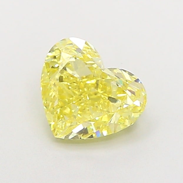 1.45 Lab Grown Diamond FANCY INTENSE YELLOW HEART Shape: Showcasing a 1.45 ct lab-grown diamond in Fancy Intense Yellow, cut with a balanced heart shape with sweet appeal. Ideal for a solitaire ring, this stone delivers rich color depth with strong visual p