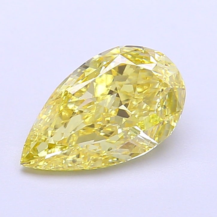 1.64 Lab Grown Diamond FANCY INTENSE YELLOW PEAR Shape (1 of 1)