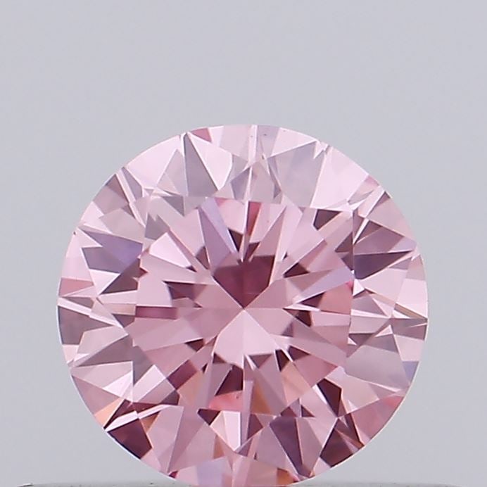 0.29 Lab Grown Diamond FANCY INTENSE PINK ROUND Shape: Offered here is a 0.29 ct lab-grown diamond in Fancy Intense Pink, cut with a traditional round profile. Ready to set in a halo setting, this stone delivers rich color depth with strong visual presenc