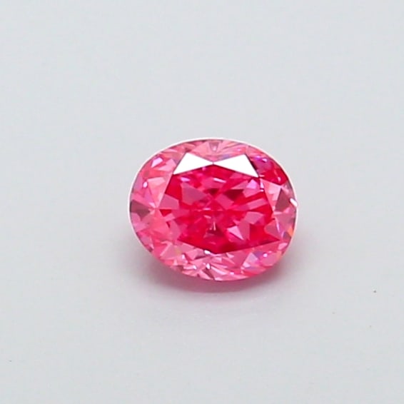 0.3 Lab Grown Diamond FANCY VIVID PURPLISH PINK OVAL Shape: A standout a 0.30 ct lab-grown diamond in Fancy Vivid Purplish Pink, cut with a sleek oval profile. Made to shine in a side-stone layout, this stone delivers high-saturation color that stands out beau
