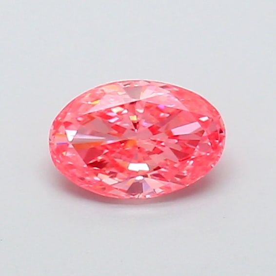 0.52 Lab Grown Diamond FANCY VIVID PINK OVAL Shape: Featuring a 0.52 ct lab-grown diamond in Fancy Vivid Pink, cut with a timeless oval outline. A great choice for a minimalist setting, this stone delivers high-saturation color that stands out beautifu