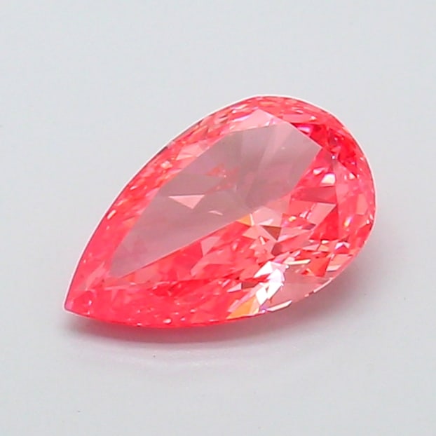 0.97 Lab Grown Diamond FANCY VIVID PINK PEAR Shape (1 of 1)