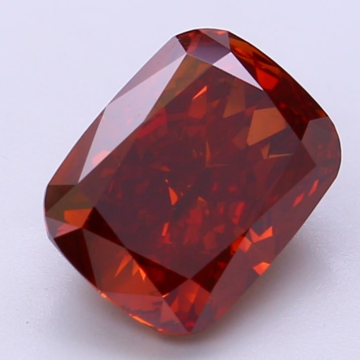 3.87 Lab Grown Diamond FANCY DEEP ORANGISH BROWN CUSHION Shape: A refined a 3.87 ct lab-grown diamond in Fancy Deep Orangish Brown, cut with soft corners with lively brilliance. Well-suited to a statement ring, this stone delivers a deeper tone with dramatic, luxu