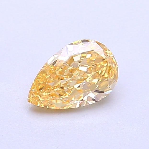 0.65 Lab Grown Diamond FANCY INTENSE ORANGE PEAR Shape (1 of 1)
