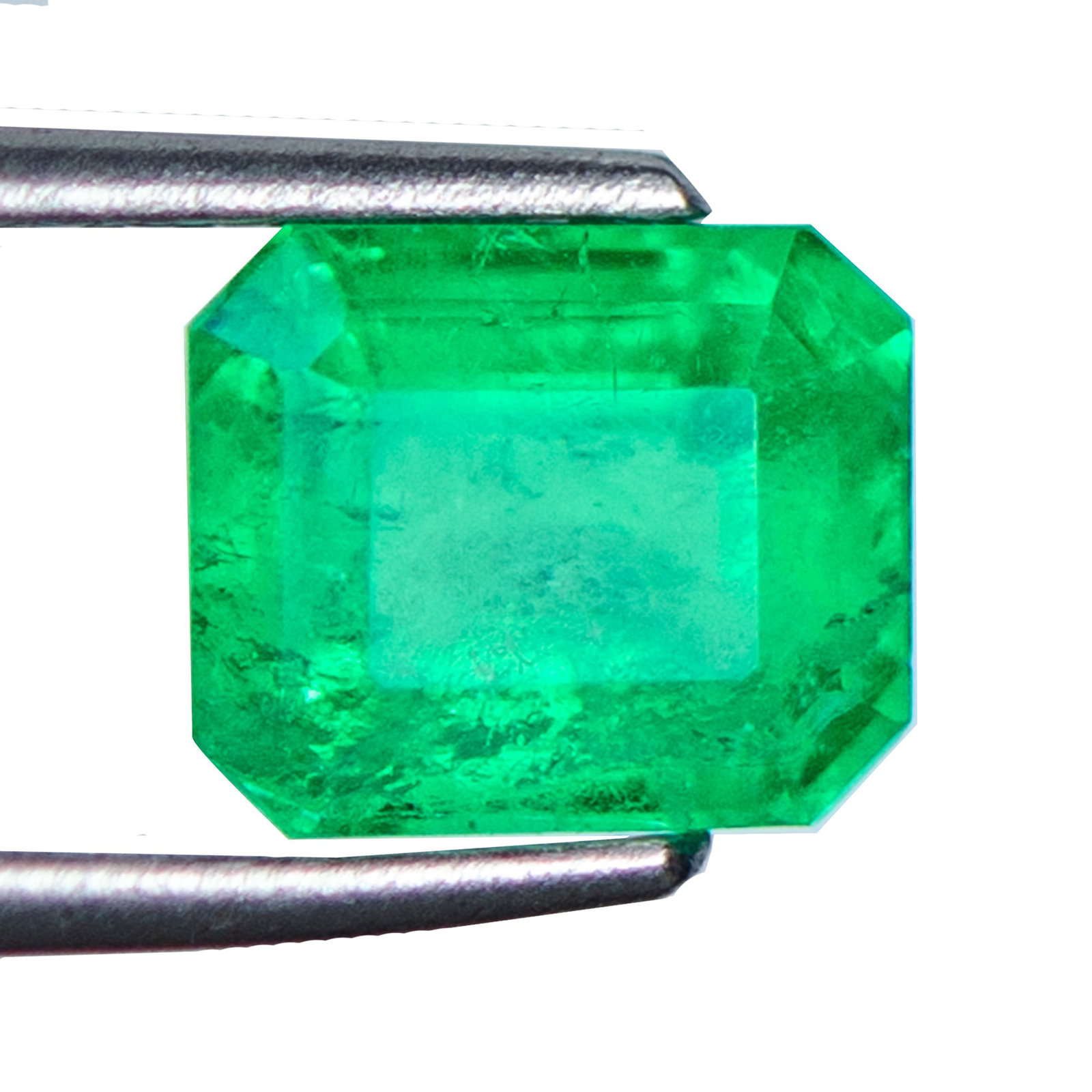 Green Emerald - 2.96 ct - Gem research Swiss Lab (GRS): Green Emerald - 2.96 ct - Gem research Swiss Lab (GRS). Natural 2.96 ct Emerald loose gemstone, GRS-certified. Rich green natural Emerald with characteristic vivid saturation and fine clarity. One of 