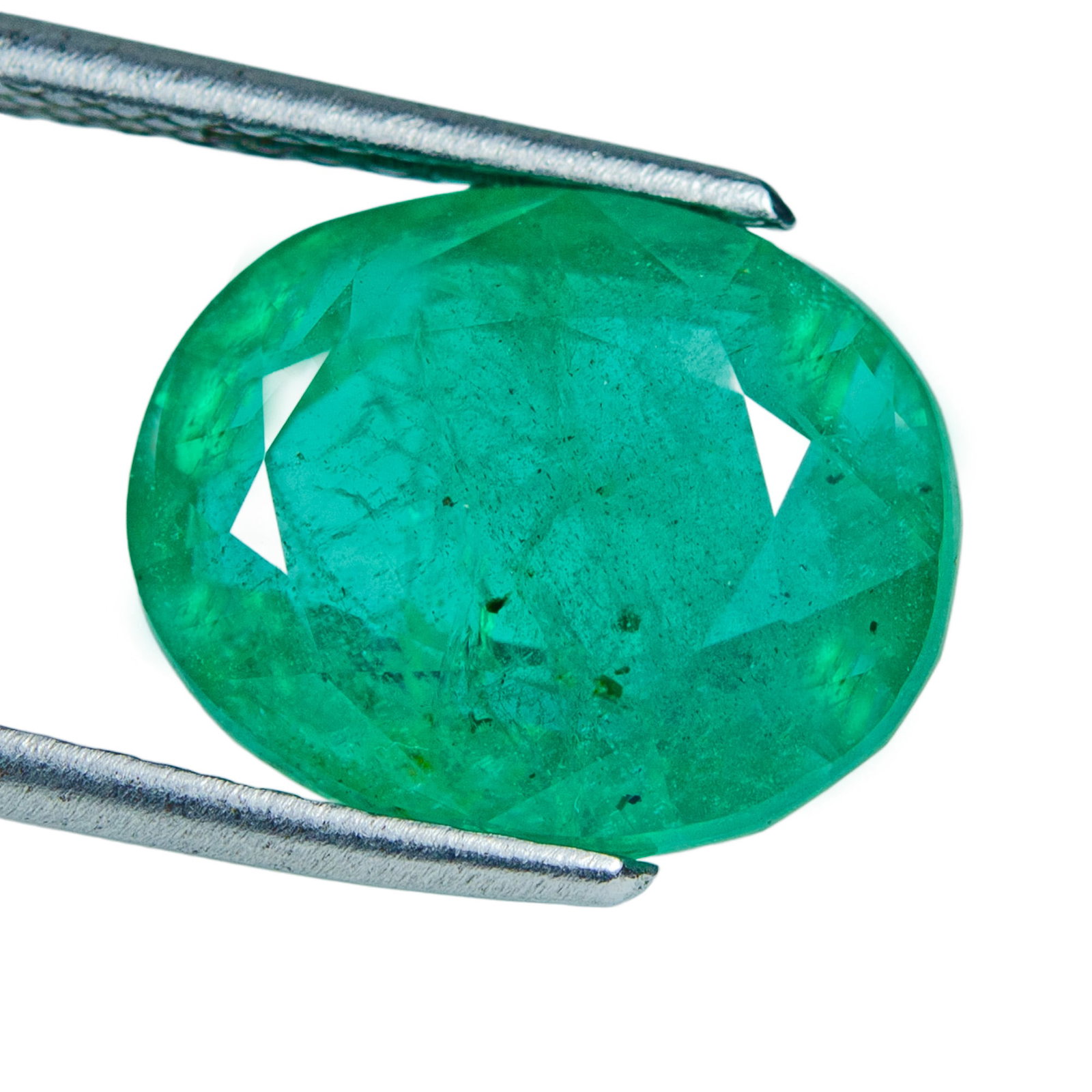 Green Emerald - 8.00 ct - Bellerophon Gemlab (1 of 7)