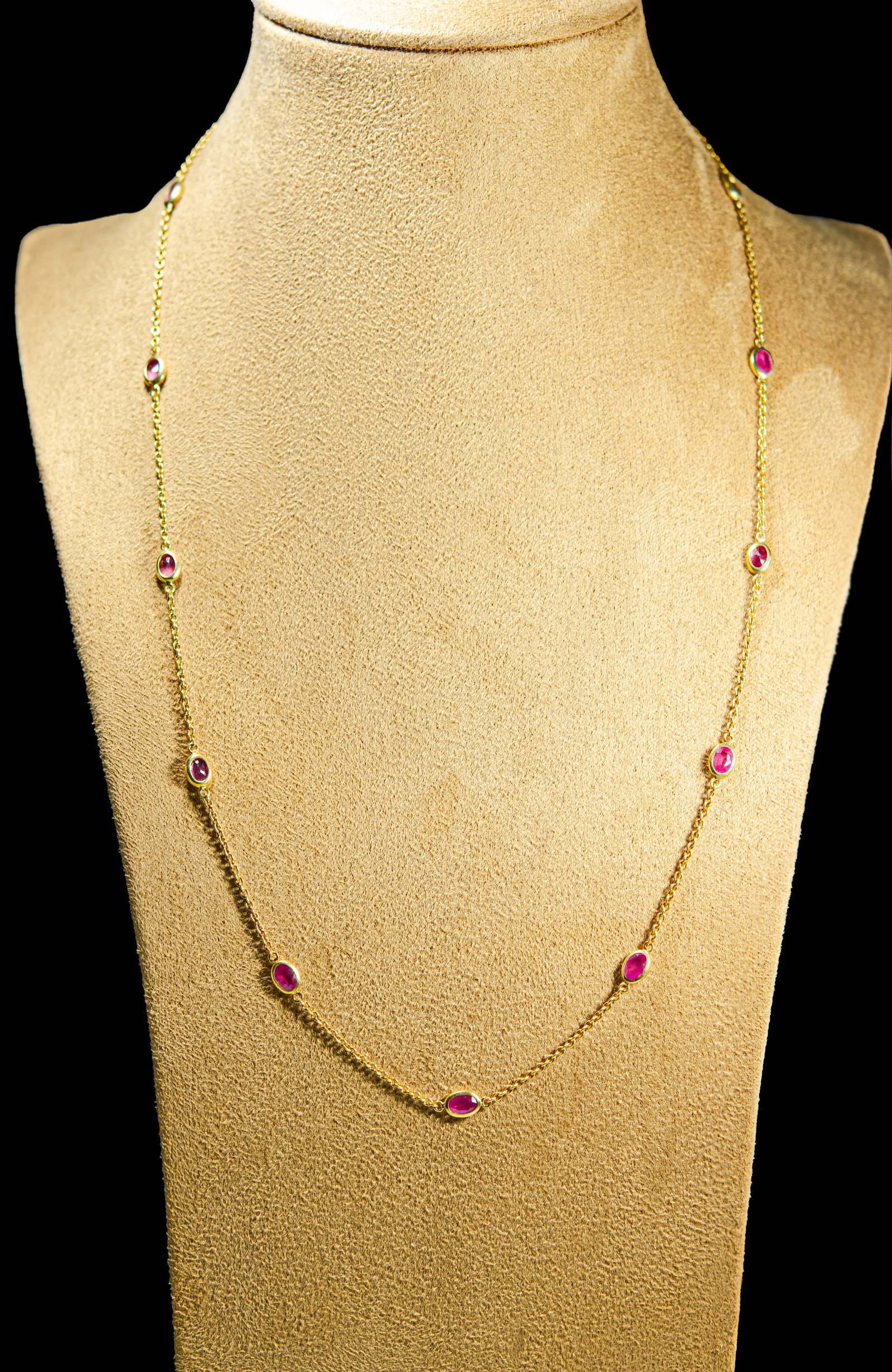 18K Gold-Plated 925 Silver Ruby Chain (1 of 2)