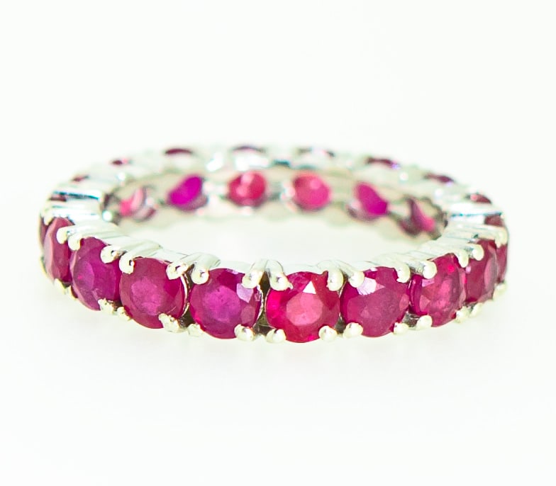 18K Gold-Plated 925 Silver Ruby Ring – Size 53 (1 of 2)