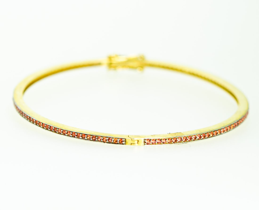 18K Gold-Plated 925 Silver ruby Bracelet: Vivid ruby set on a slim 18K gold-plated 925 silver band, perfect as a dainty yet striking everyday Luxury.