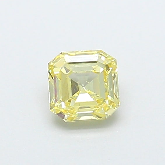 Fancy Lab Grown Diamond SQUARE EMERALD Shape 0.41 cts VS1 Grade FANCY INTENSE YELLOW Color (1 of 1)
