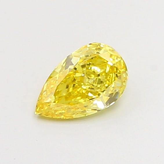 Fancy Lab Grown Diamond PEAR Shape 0.52 cts VS1 Grade FANCY VIVID YELLOW Color: Fancy Lab Grown Diamond PEAR Shape 0.52 cts VS1 Grade FANCY VIVID YELLOW Color. Natural fancy colour lab-grown diamond, certified. Ideal for bespoke fine jewelry, engagement rings, and collectors of r