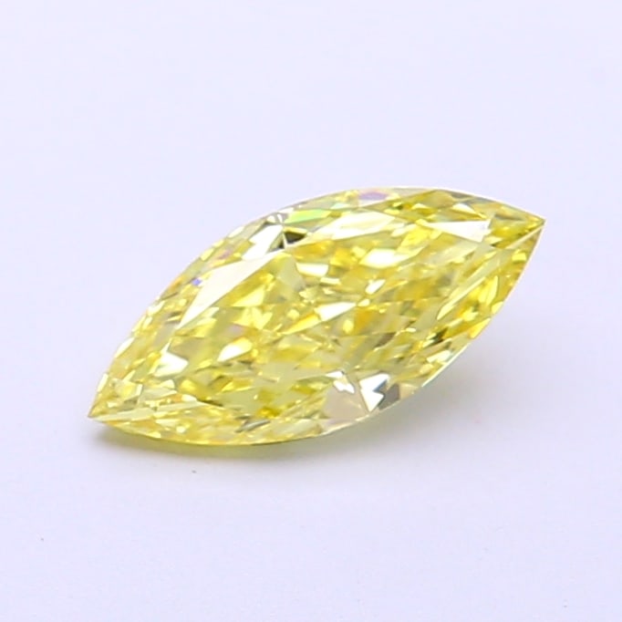 Fancy Lab Grown Diamond MARQUISE Shape 0.71 cts VS1 Grade FANCY INTENSE YELLOW Color: Fancy Lab Grown Diamond MARQUISE Shape 0.71 cts VS1 Grade FANCY INTENSE YELLOW Color. Natural fancy colour lab-grown diamond, certified. Ideal for bespoke fine jewelry, engagement rings, and collector