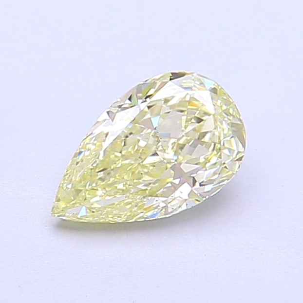 Fancy Lab Grown Diamond PEAR Shape 0.75 cts VS2 Grade FANCY LIGHT YELLOW Color (1 of 1)
