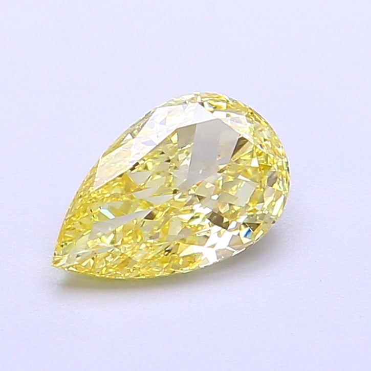 Fancy Lab Grown Diamond PEAR Shape 1.01 cts VS2 Grade FANCY VIVID YELLOW Color: Fancy Lab Grown Diamond PEAR Shape 1.01 cts VS2 Grade FANCY VIVID YELLOW Color. Natural fancy colour lab-grown diamond, certified. Ideal for bespoke fine jewelry, engagement rings, and collectors of r