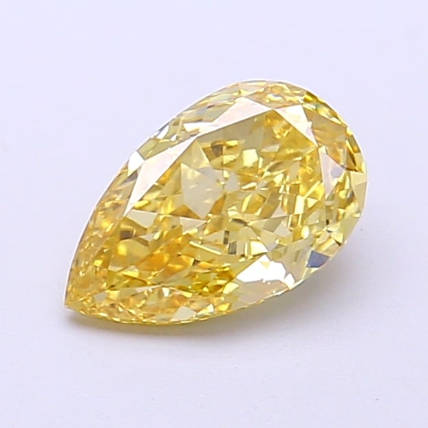 Fancy Lab Grown Diamond PEAR Shape 1.04 cts VVS2 Grade FANCY VIVID YELLOW Color: Fancy Lab Grown Diamond PEAR Shape 1.04 cts VVS2 Grade FANCY VIVID YELLOW Color. Natural fancy colour lab-grown diamond, certified. Ideal for bespoke fine jewelry, engagement rings, and collectors of 
