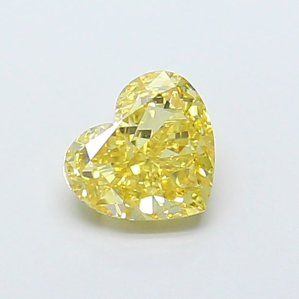 Fancy Lab Grown Diamond HEART Shape 1.07 cts VVS1 Grade FANCY INTENSE YELLOW Color: Fancy Lab Grown Diamond HEART Shape 1.07 cts VVS1 Grade FANCY INTENSE YELLOW Color. Natural fancy colour lab-grown diamond, certified. Ideal for bespoke fine jewelry, engagement rings, and collectors 