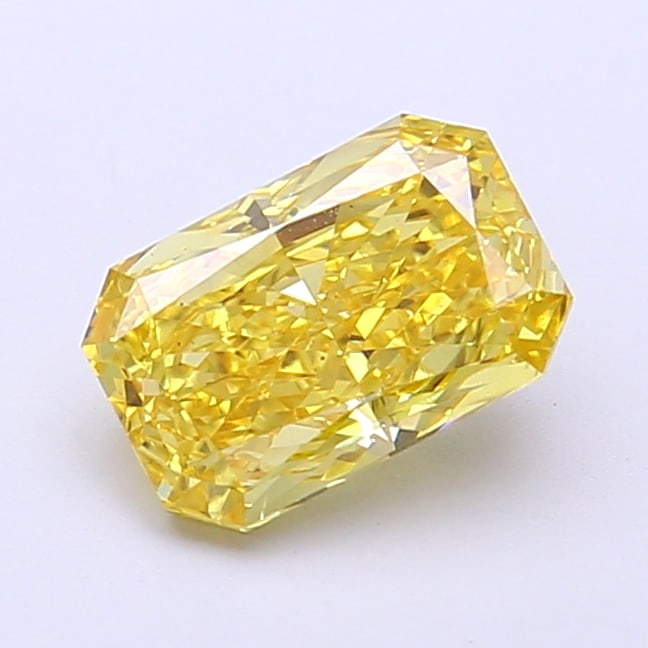 Fancy Lab Grown Diamond RADIANT Shape 1.47 cts VS1 Grade FANCY VIVID YELLOW Color (1 of 1)