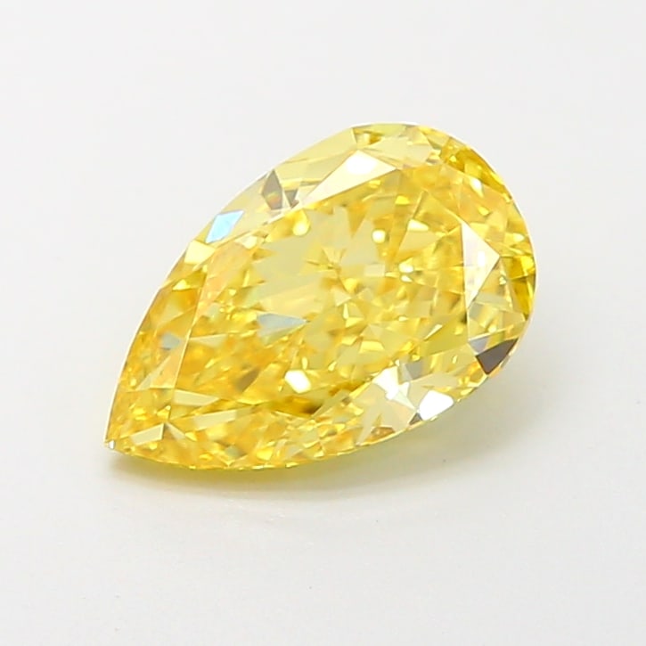 Fancy Lab Grown Diamond PEAR Shape 1.49 cts VVS2 Grade FANCY VIVID YELLOW Color (1 of 1)