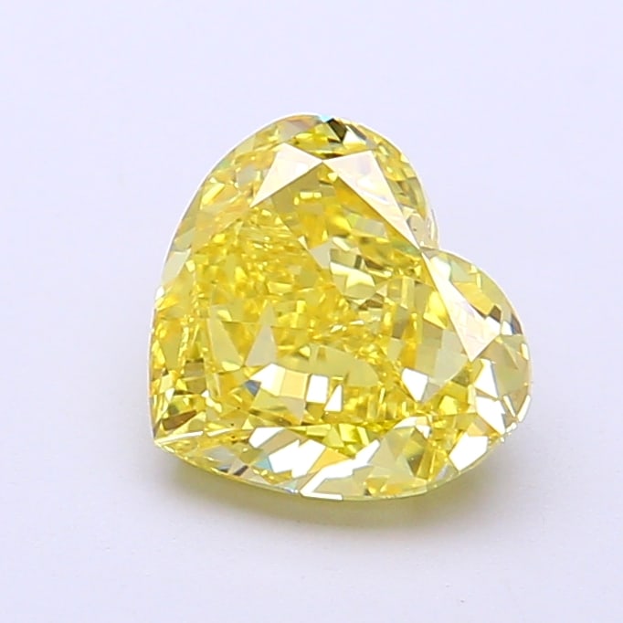 Fancy Lab Grown Diamond HEART Shape 1.69 cts VS1 Grade FANCY VIVID YELLOW Color: Fancy Lab Grown Diamond HEART Shape 1.69 cts VS1 Grade FANCY VIVID YELLOW Color. Natural fancy colour lab-grown diamond, certified. Ideal for bespoke fine jewelry, engagement rings, and collectors of 