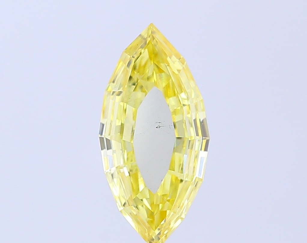 Fancy Lab Grown Diamond MARQUISE Shape 1.74 cts VS2 Grade FANCY INTENSE YELLOW Color (1 of 1)