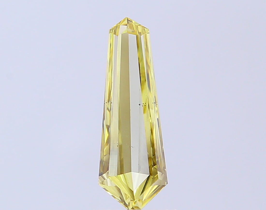 Fancy Lab Grown Diamond SHIELD Shape 1.78 cts VS2 Grade FANCY YELLOW Color: Fancy Lab Grown Diamond SHIELD Shape 1.78 cts VS2 Grade FANCY YELLOW Color. Natural fancy colour lab-grown diamond, certified. Ideal for bespoke fine jewelry, engagement rings, and collectors of rare 