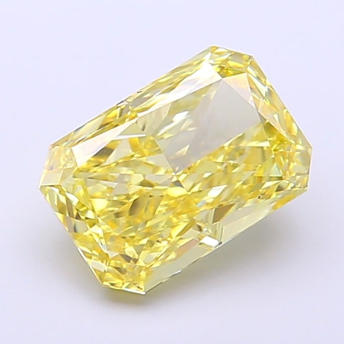 Fancy Lab Grown Diamond RADIANT Shape 2.04 cts VS1 Grade FANCY YELLOW Color: Fancy Lab Grown Diamond RADIANT Shape 2.04 cts VS1 Grade FANCY YELLOW Color. Natural fancy colour lab-grown diamond, certified. Ideal for bespoke fine jewelry, engagement rings, and collectors of rare