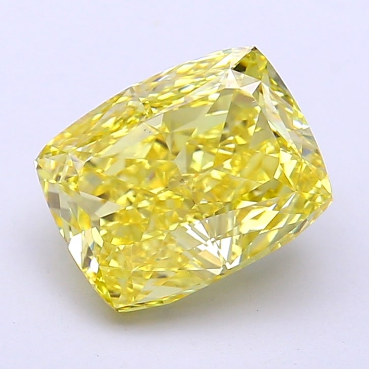 Fancy Lab Grown Diamond LONG CUSHION Shape 3.06 cts VS1 Grade FANCY YELLOW Color: Fancy Lab Grown Diamond LONG CUSHION Shape 3.06 cts VS1 Grade FANCY YELLOW Color. Natural fancy colour lab-grown diamond, certified. Ideal for bespoke fine jewelry, engagement rings, and collectors of