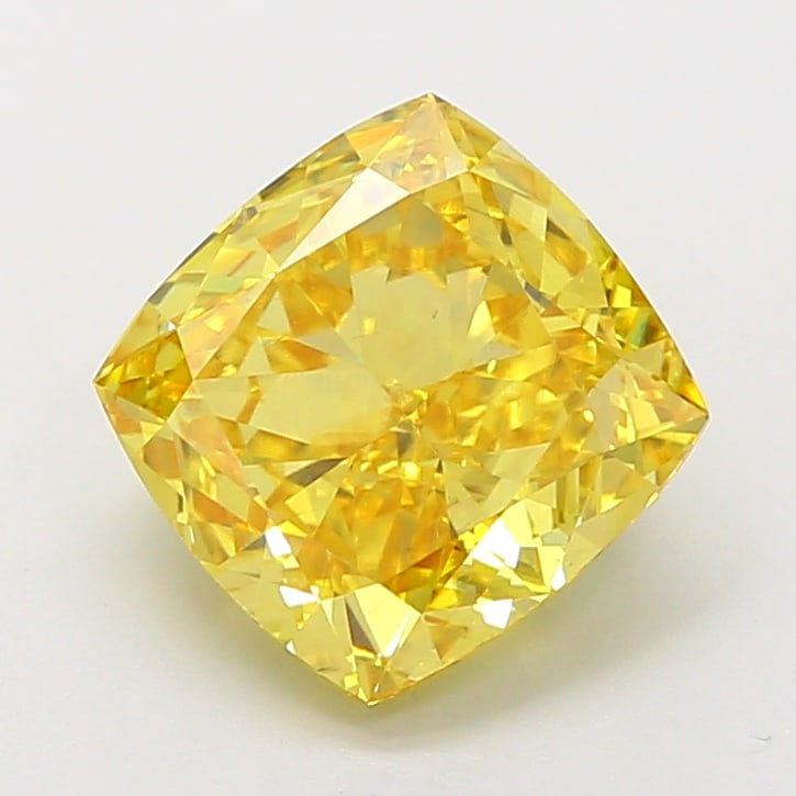Fancy Lab Grown Diamond SQUARE CUSHION Shape 3.08 cts VS1 Grade FANCY VIVID YELLOW Color: Fancy Lab Grown Diamond SQUARE CUSHION Shape 3.08 cts VS1 Grade FANCY VIVID YELLOW Color. Natural fancy colour lab-grown diamond, certified. Ideal for bespoke fine jewelry, engagement rings, and colle