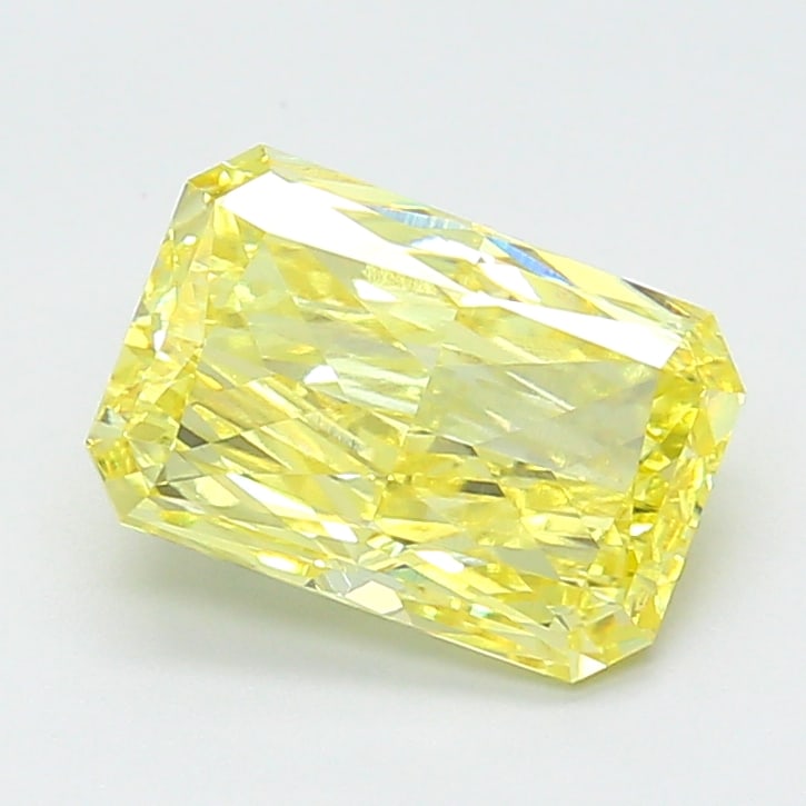 Fancy Lab Grown Diamond RADIANT Shape 3.37 cts VS1 Grade FANCY INTENSE YELLOW Color: Fancy Lab Grown Diamond RADIANT Shape 3.37 cts VS1 Grade FANCY INTENSE YELLOW Color. Natural fancy colour lab-grown diamond, certified. Ideal for bespoke fine jewelry, engagement rings, and collectors
