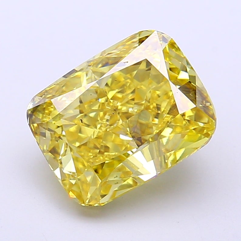 Fancy Lab Grown Diamond LONG CUSHION Shape 3.78 cts VS2 Grade FANCY VIVID YELLOW Color: Fancy Lab Grown Diamond LONG CUSHION Shape 3.78 cts VS2 Grade FANCY VIVID YELLOW Color. Natural fancy colour lab-grown diamond, certified. Ideal for bespoke fine jewelry, engagement rings, and collect