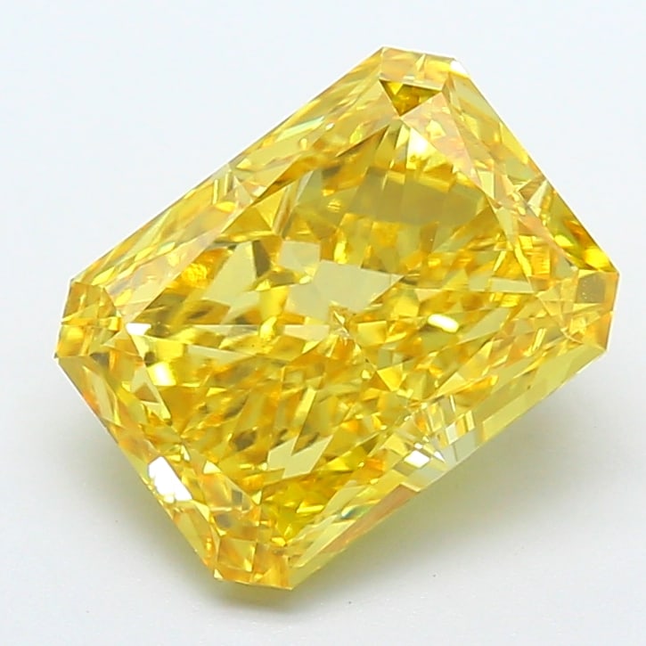 Fancy Lab Grown Diamond RADIANT Shape 4.05 cts VS1 Grade FANCY VIVID YELLOW Color: Fancy Lab Grown Diamond RADIANT Shape 4.05 cts VS1 Grade FANCY VIVID YELLOW Color. Natural fancy colour lab-grown diamond, certified. Ideal for bespoke fine jewelry, engagement rings, and collectors o