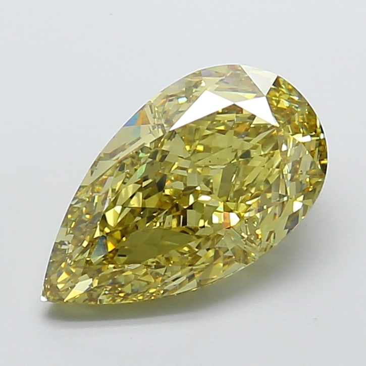 Fancy Lab Grown Diamond PEAR Shape 7.41 cts VS1 Grade FANCY INTENSE GREYISH YELLOW Color: Fancy Lab Grown Diamond PEAR Shape 7.41 cts VS1 Grade FANCY INTENSE GREYISH YELLOW Color. Natural fancy colour lab-grown diamond, certified. Ideal for bespoke fine jewelry, engagement rings, and colle
