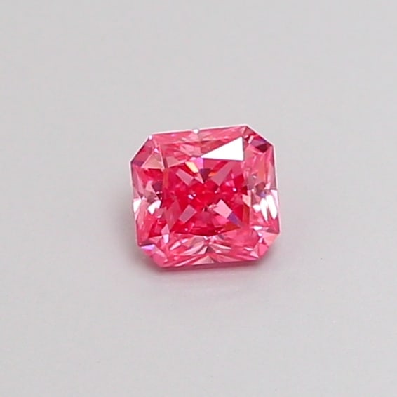 Fancy Lab Grown Diamond SQUARE RADIANT Shape 0.23 cts VVS2 Grade FANCY VIVID PINK Color: Fancy Lab Grown Diamond SQUARE RADIANT Shape 0.23 cts VVS2 Grade FANCY VIVID PINK Color. Natural fancy colour lab-grown diamond, certified. Ideal for bespoke fine jewelry, engagement rings, and collec